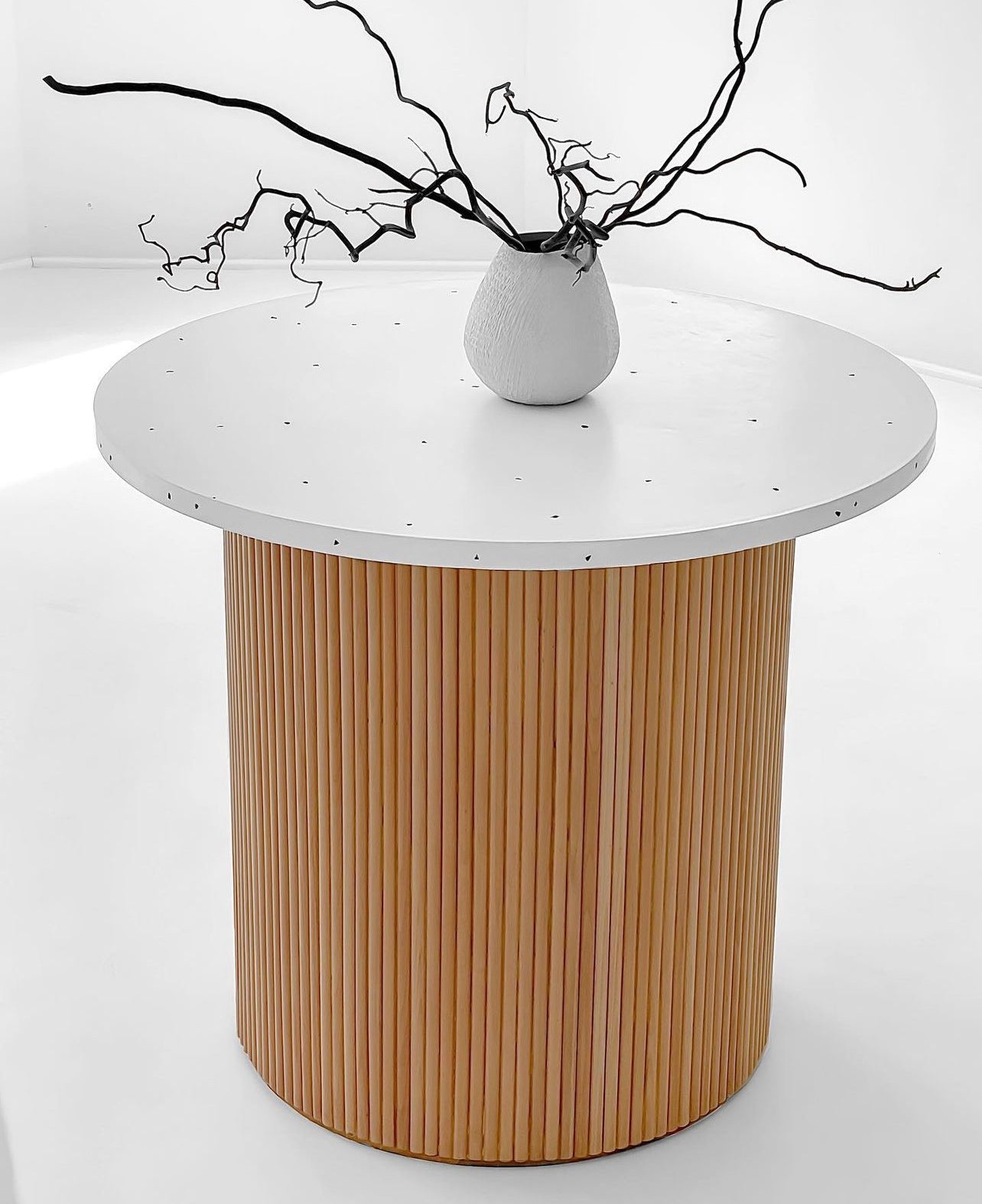 Fluted Round Console